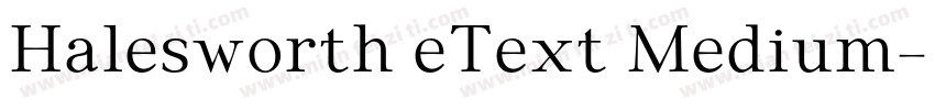 Halesworth eText Medium字体转换